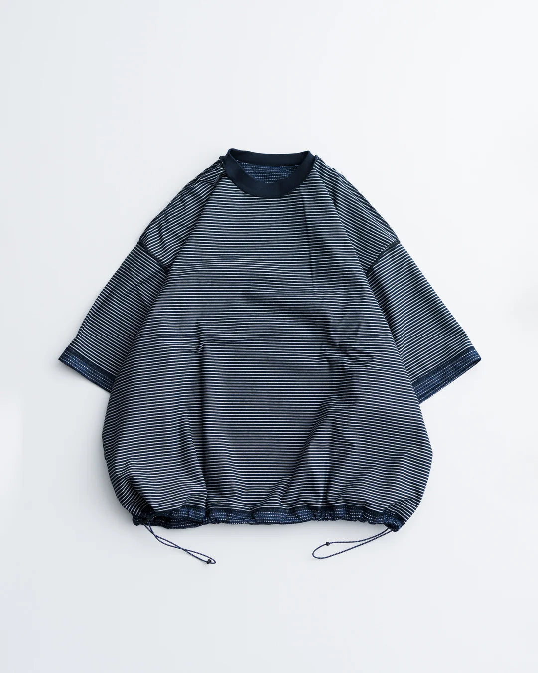 is-ness / BALLOON BORDER LAYERED MESH T-SHIRT