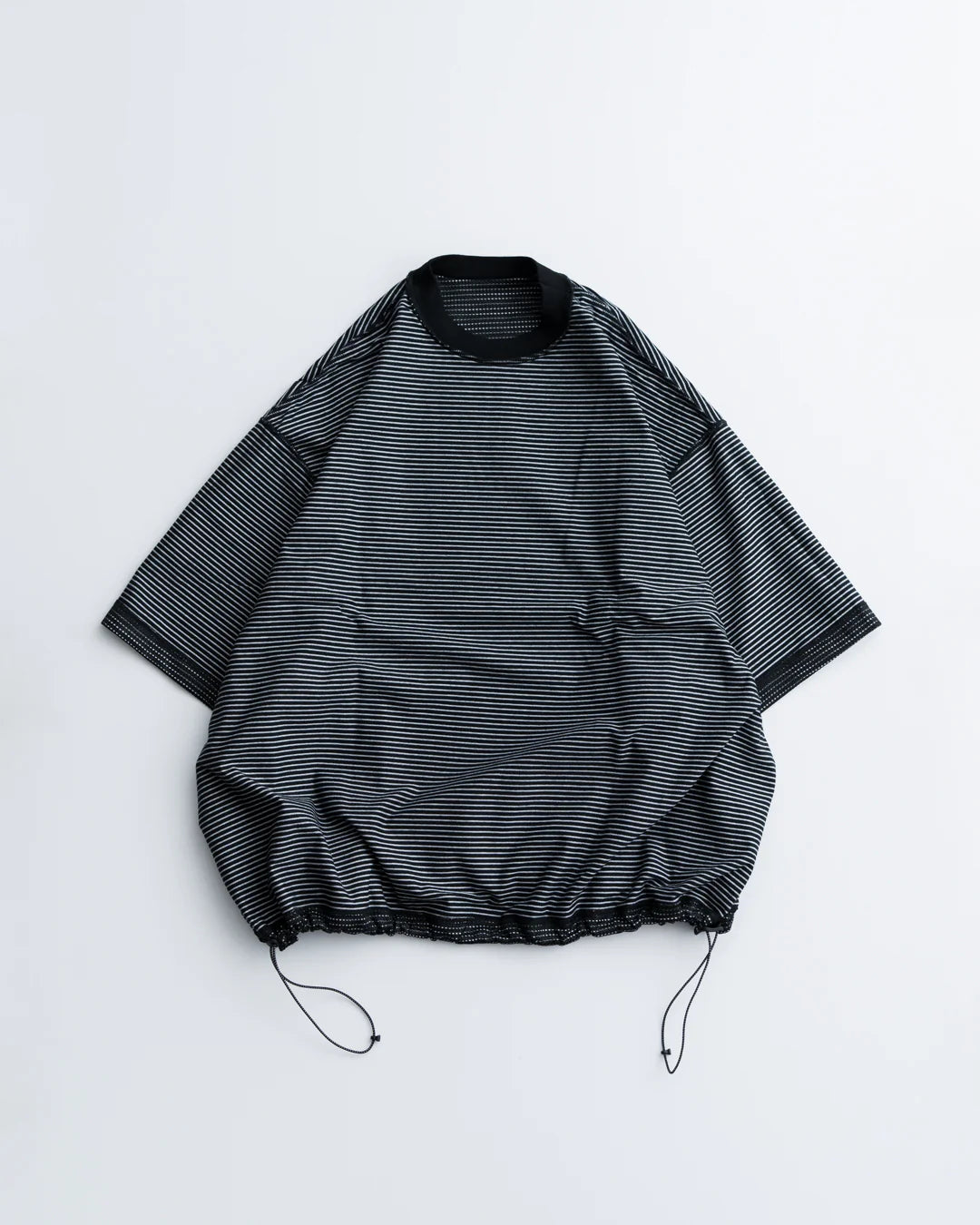 is-ness / BALLOON BORDER LAYERED MESH T-SHIRT