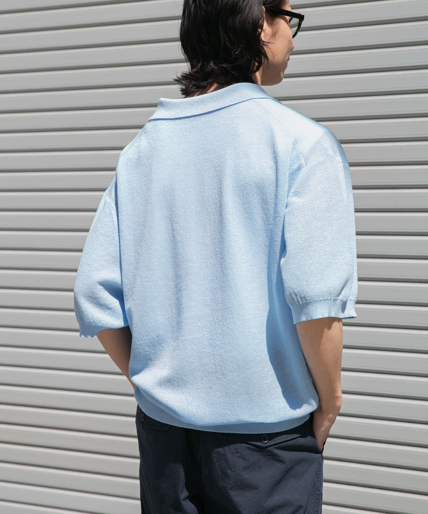 Urban Research FORK&SPOON Linen Blend Skipper Knit