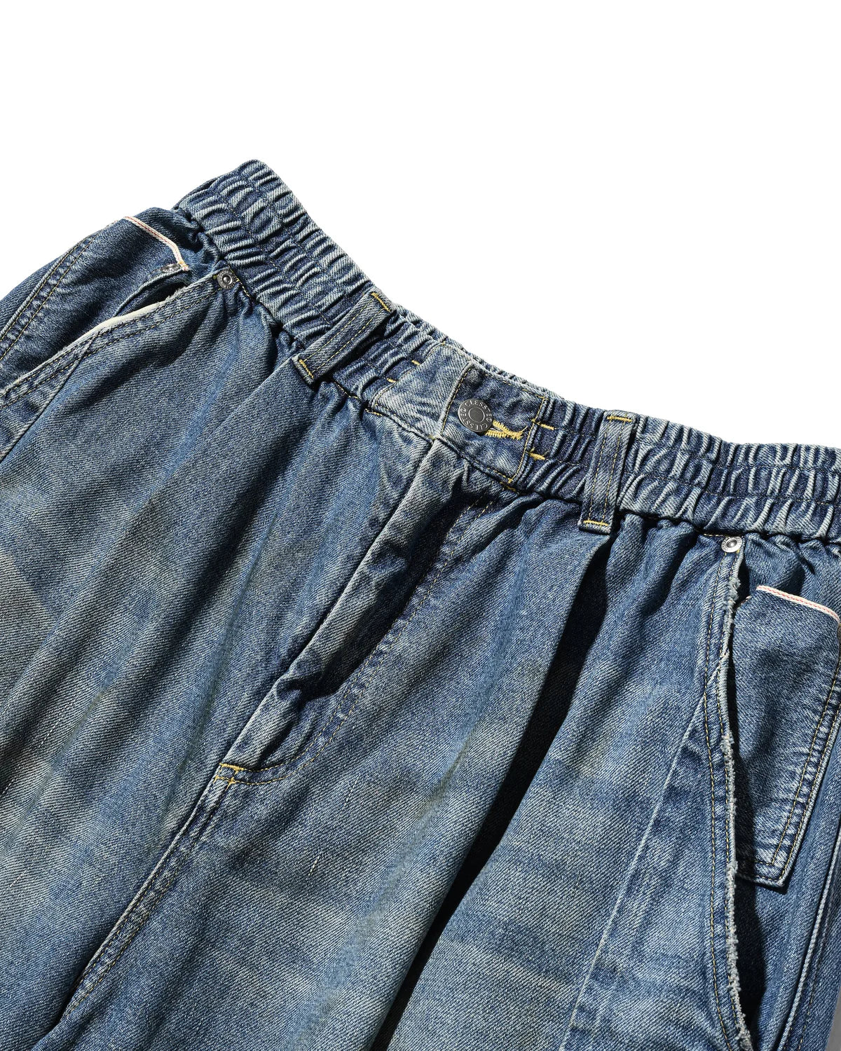 CLESSTE
VINTAGE DYED SELVEDGE DENIM CITY MEGA POCKET BALLOON CARGO PANTS