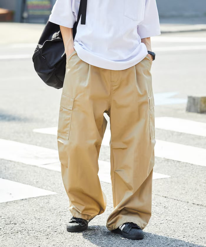 新款預訂 FREAK'S STOREWide silhouette vintage style cargo Pants [Limited products]