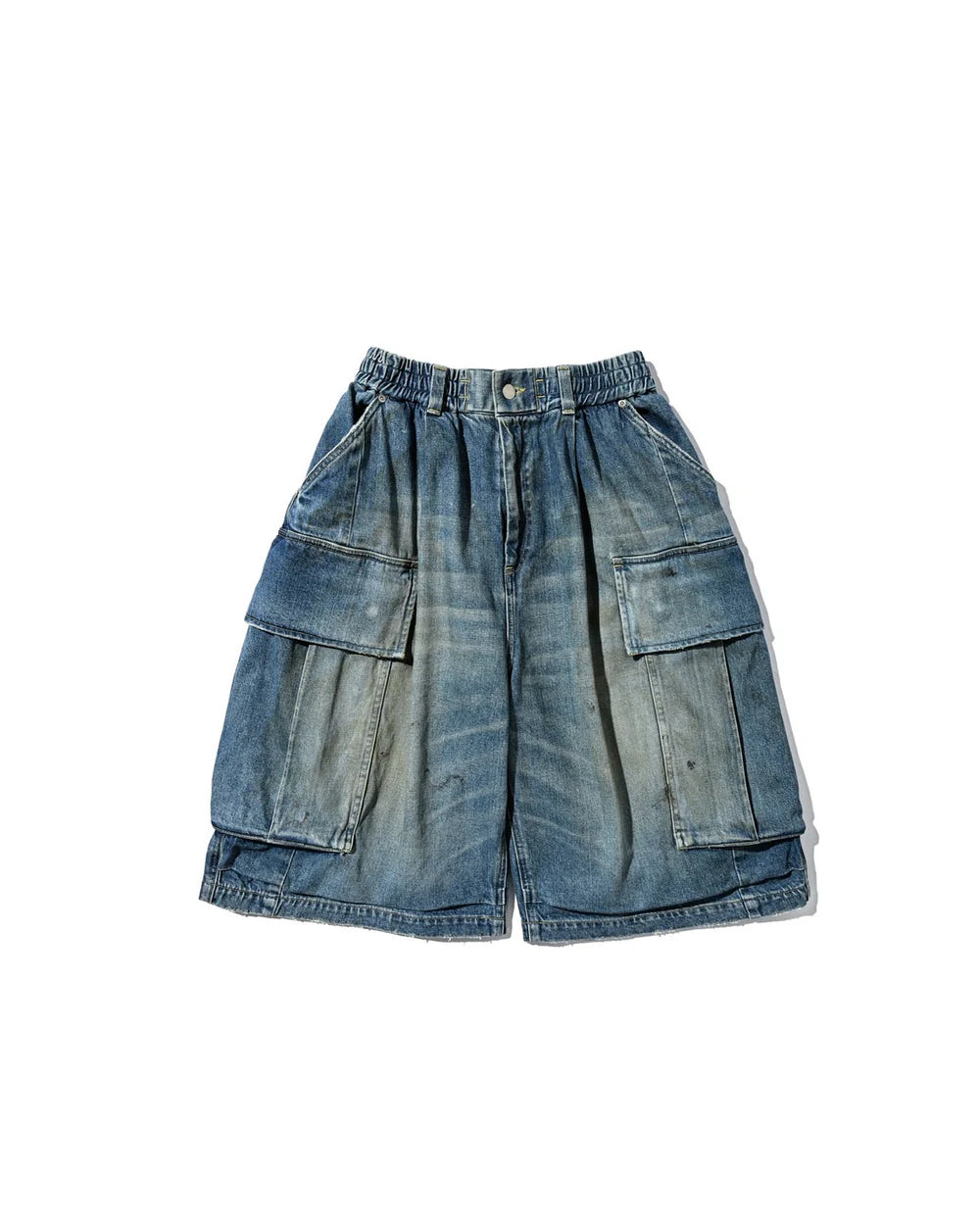 CLESSTE
VINTAGE DYED SELVEDGE DENIM CITY MEGA POCKET BALLOON CARGO HALF PANTS