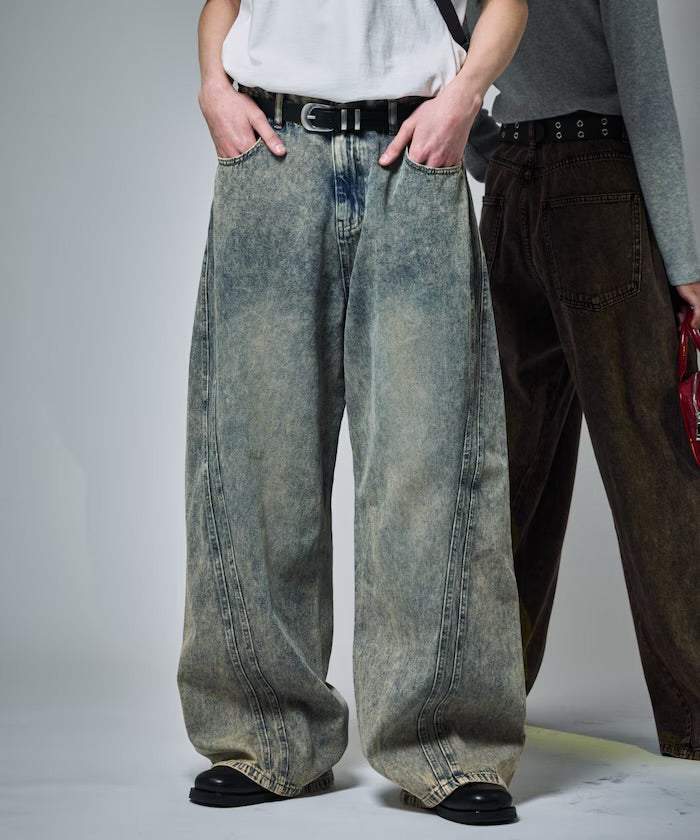 FREAK'S STORE
MR HEARTS
VINTAGE WASH CURVE LINE DENIM [限定展開]