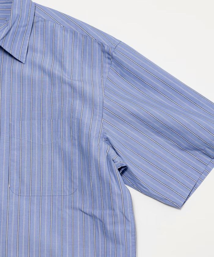 新款預訂 FREAK'S STORETypewriter Regular Collar Short Sleeve Striped Shirt