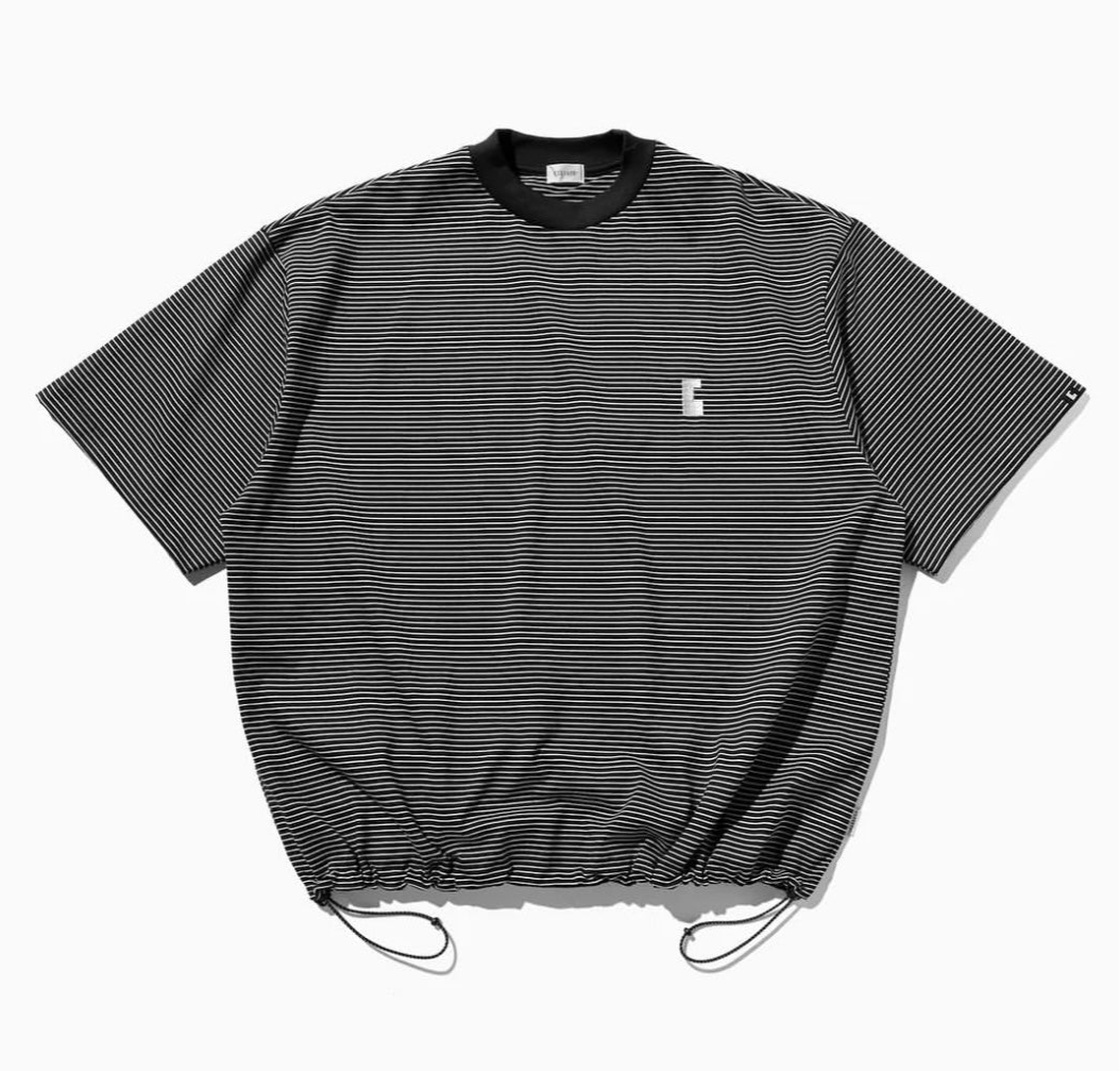 CLESSTE
”C“STRIPED MASSIVE T-SHIRT WITH DRAWSTRINGS