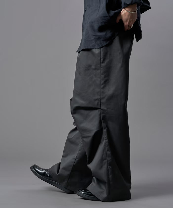 新款預訂 PUBLUXTucked wide twill Pants[Limited products]
