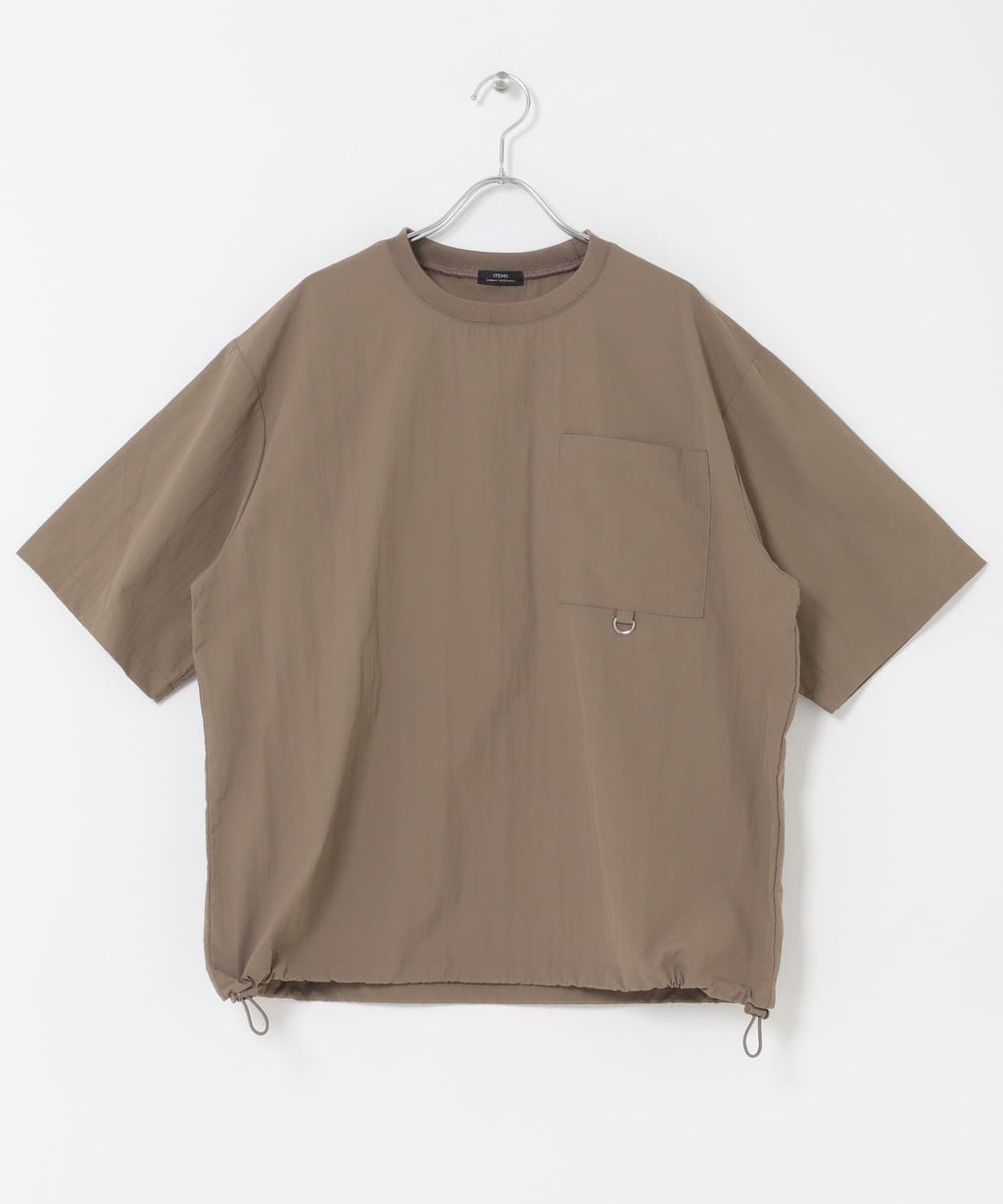 Urban Research Items Contact cold feeling/water repellent/easy care/UV cut" Taslan nylon crew neck drost T-shirt