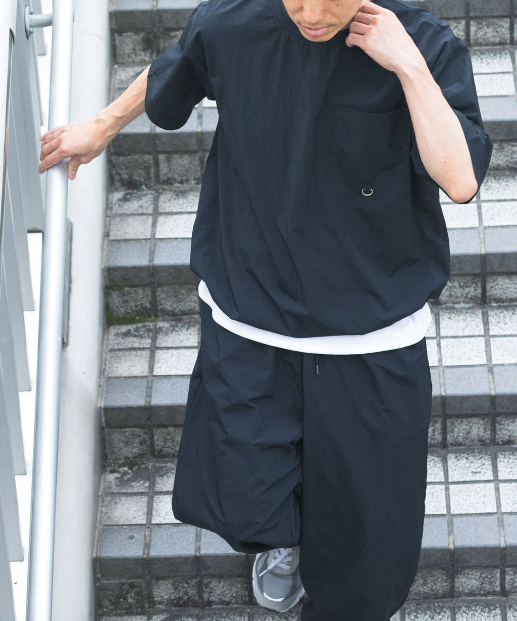 Urban Research Items Contact cold feeling/water repellent/easy care/UV cut" Taslan nylon crew neck drost T-shirt