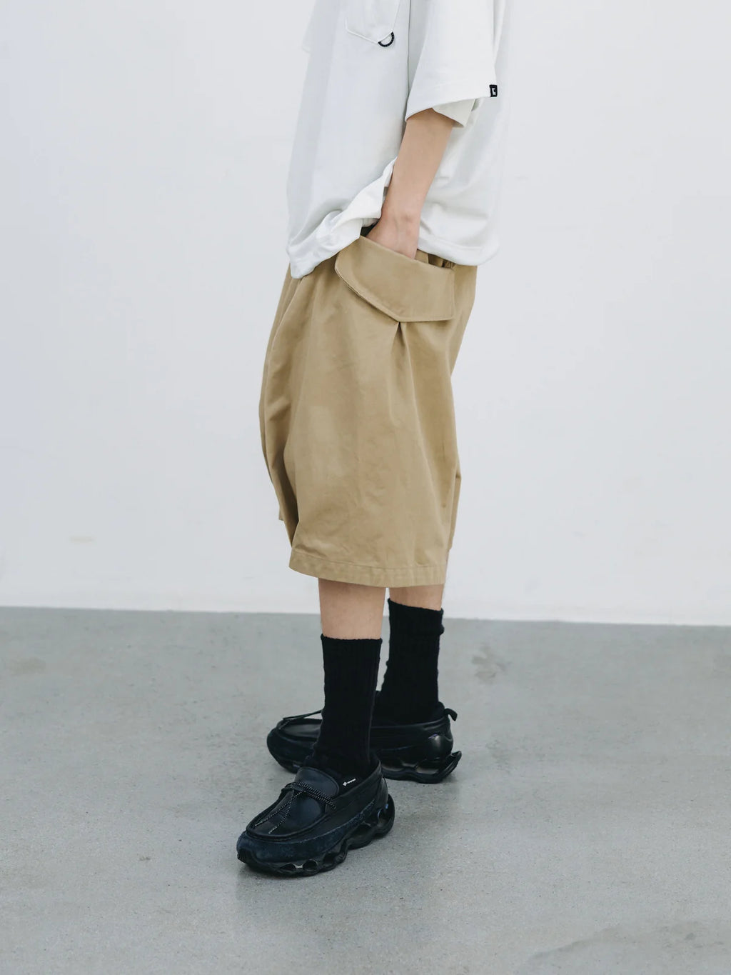 CLESSTE FLAP WIDE BALLOON HALF PANTS