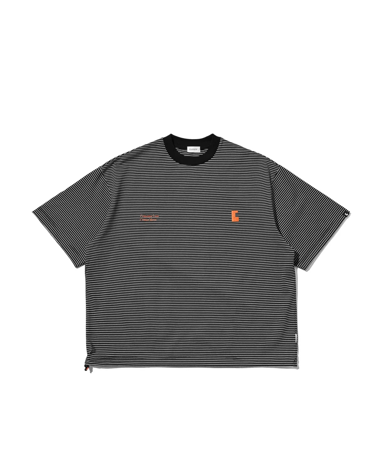 CLESSTE
"C×CONCEPT" STRIPED S/S T-SHIRT WITH DRAWSTRINGS