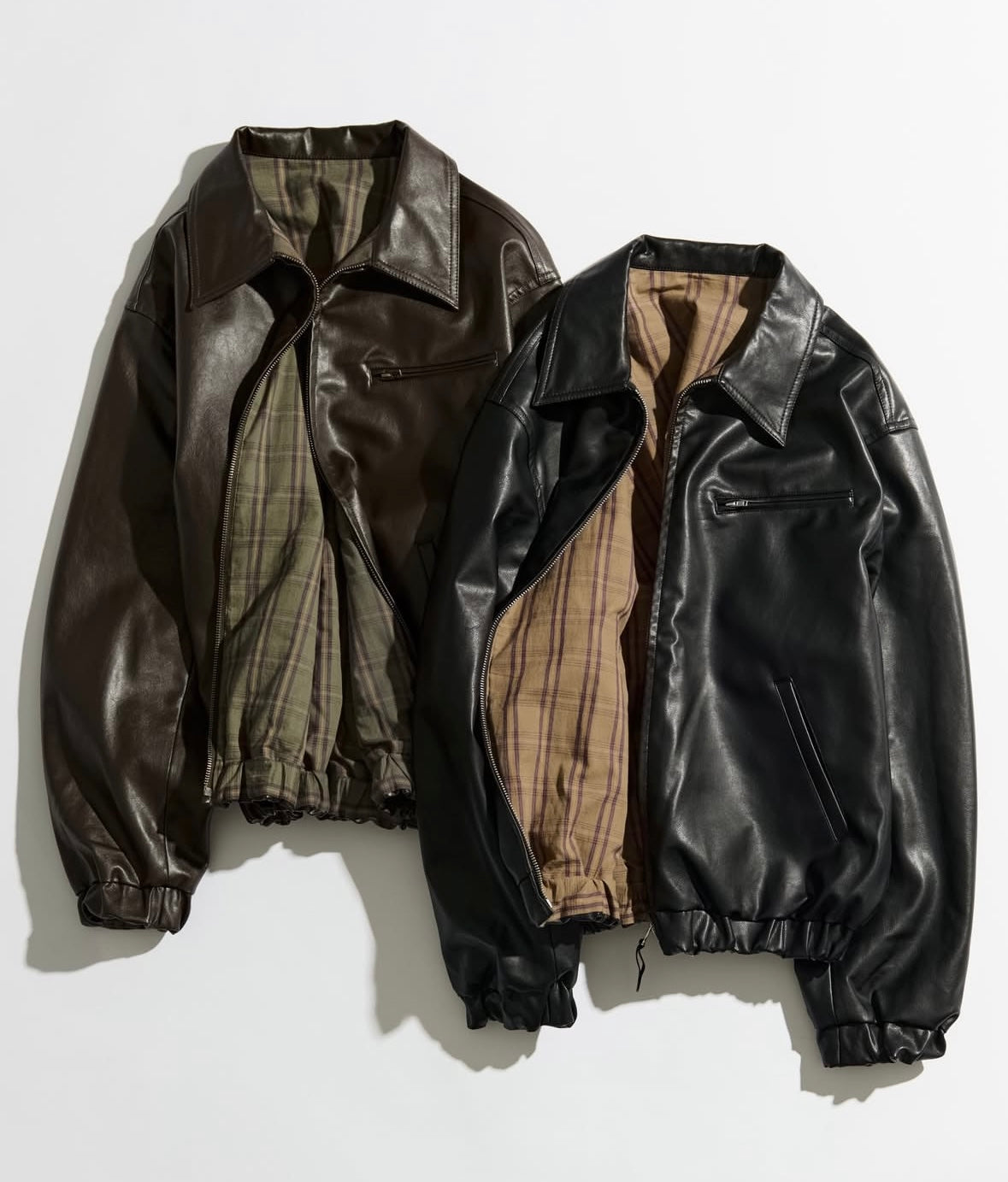 WETTEMPT REVERSIBLE CHECK SYNTHETIC BLOUSON