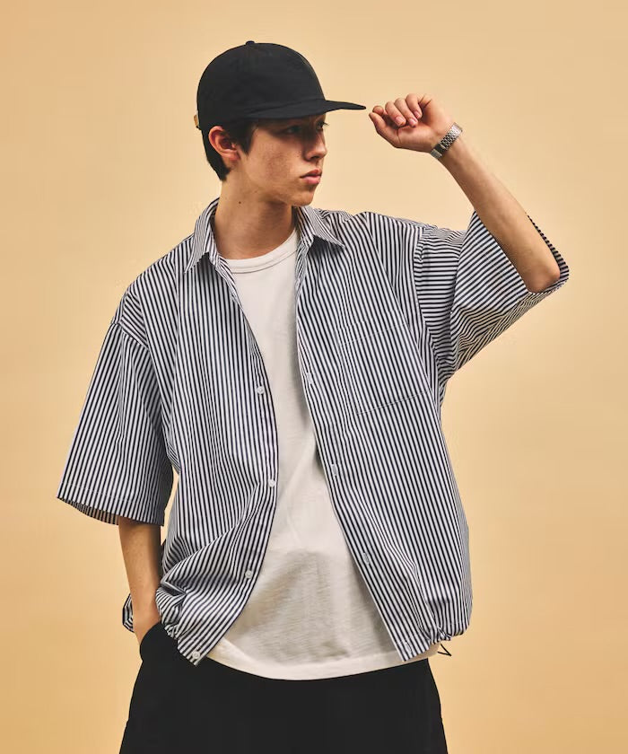 【FREAK'S STORE for BEACH & FES】 Typewriter Spindle Regular Collar S/S Shirt