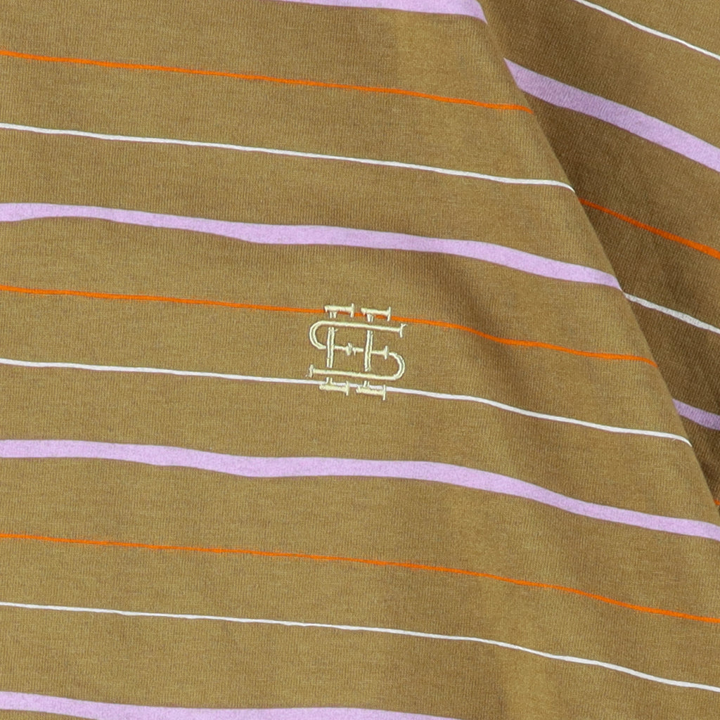 【6-2】SEE SEE SUPER BIG BORDER SS W/DRAWSTRINGS TEE【MOCA】