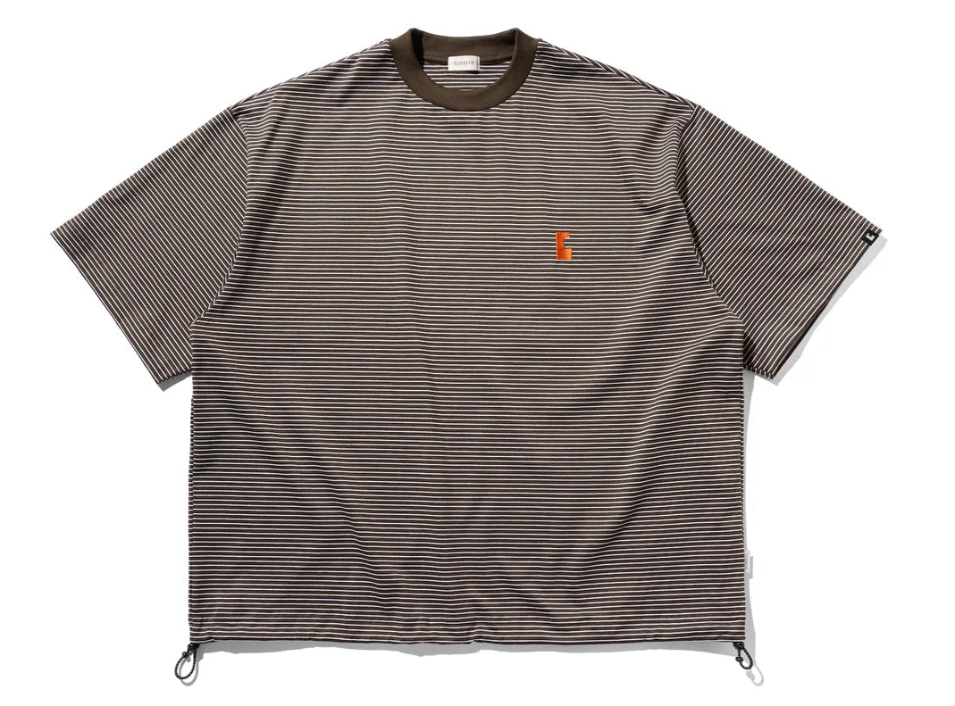 CLESSTE
”C“STRIPED MASSIVE T-SHIRT WITH DRAWSTRINGS