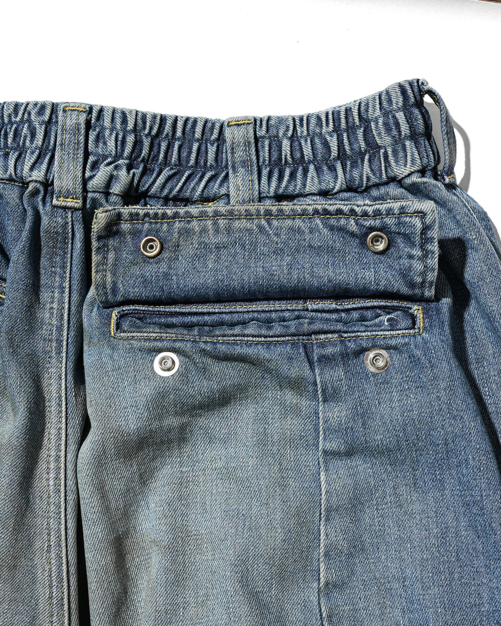 CLESSTE
VINTAGE DYED SELVEDGE DENIM CITY MEGA POCKET BALLOON CARGO PANTS