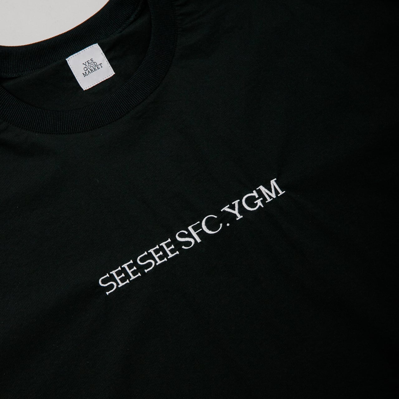 リブ部分ポリエステル100％23SS YGM×SEE SEE×S.F.C BIG NYLON CREW