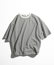 將圖片載入圖庫檢視器 WETTEMPT / CREW NECK DRAW CORD BORDER TEE
