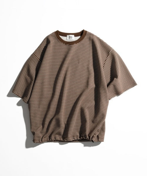 WETTEMPT CREW NECK DRAW CORD BORDER TEE