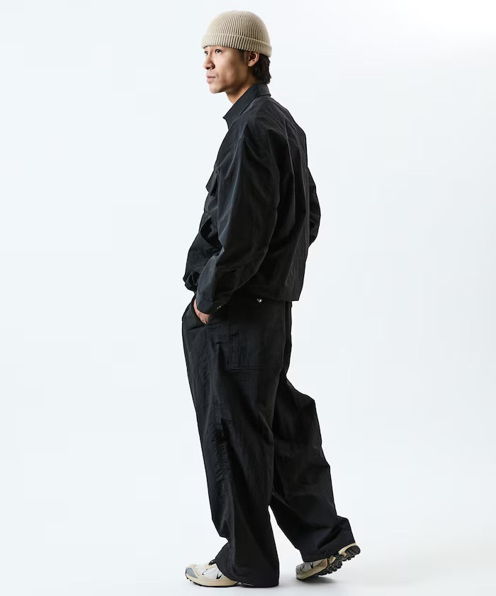 Freak‘s Store Oversized Utility-Pocket Nylon Gear Shirt Jacket