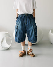 將圖片載入圖庫檢視器 24SS CLESSTE / Vintage Wash Selvedge Denim City Miltary Half Pants
