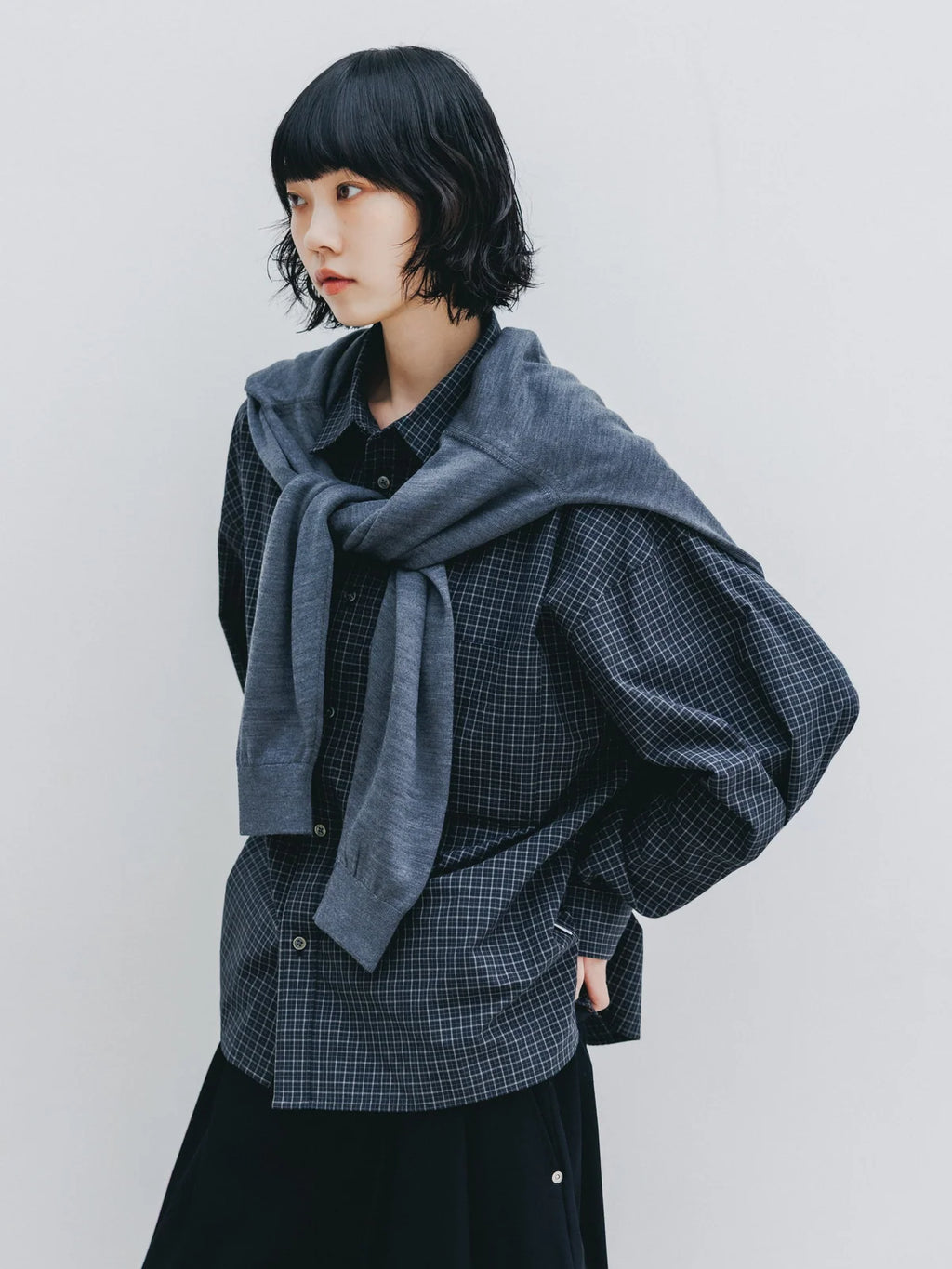 CLESSTEMINI CHECK EVERYDAY BOX FIT L/S SHIRT