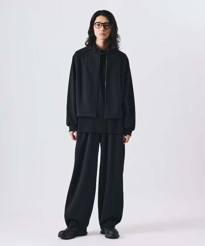 Freak‘s Store Double-knit Stand-collar Blouson & Wide-leg Easy Pants Set