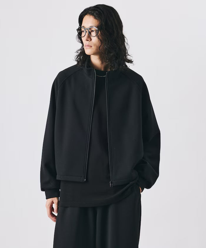 Freak‘s Store Double-knit Stand-collar Blouson & Wide-leg Easy Pants Set
