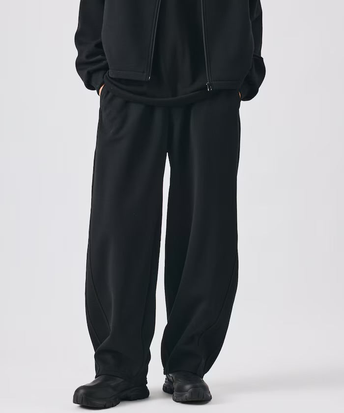 Freak‘s Store Double-knit Stand-collar Blouson & Wide-leg Easy Pants Set