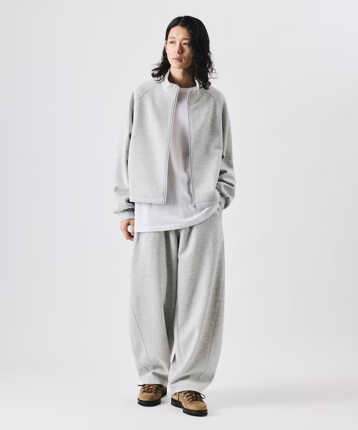 Freak‘s Store Double-knit Stand-collar Blouson & Wide-leg Easy Pants Set