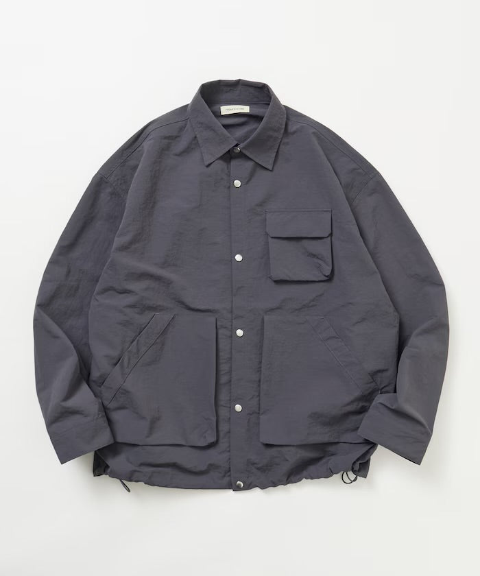 Freak‘s Store Oversized Utility-Pocket Nylon Gear Shirt Jacket