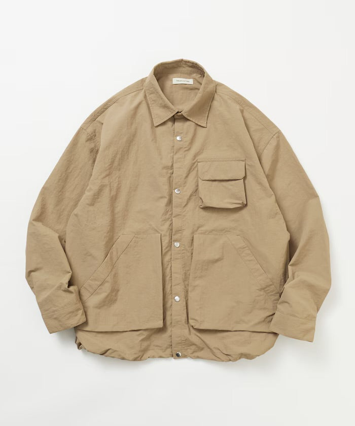 Freak‘s Store Oversized Utility-Pocket Nylon Gear Shirt Jacket