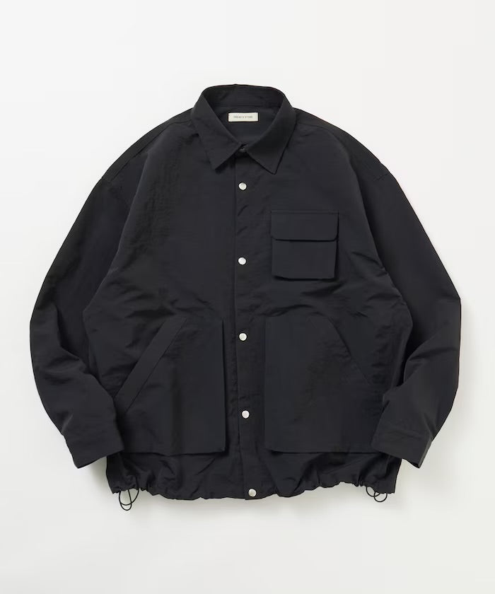 Freak‘s Store Oversized Utility-Pocket Nylon Gear Shirt Jacket