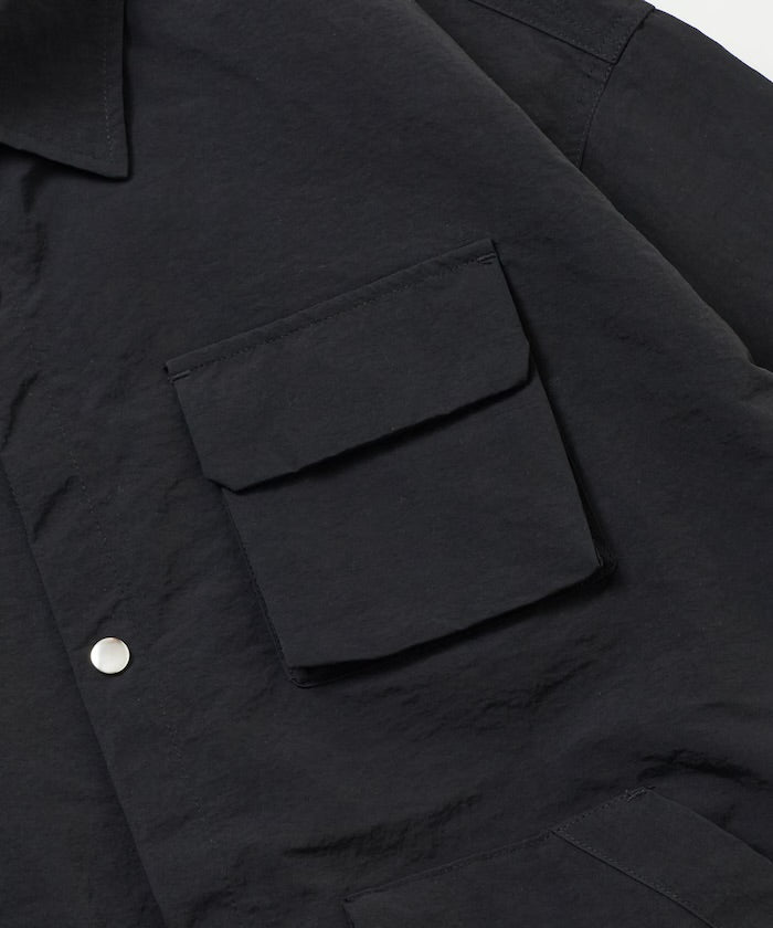 Freak‘s Store Oversized Utility-Pocket Nylon Gear Shirt Jacket