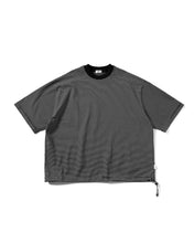 將圖片載入圖庫檢視器 24SS Clesste / Striped Massive T-Shirt With Drawstrings
