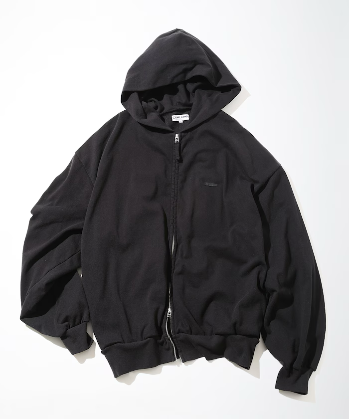 24AW CAHLUMN / Heavy Weight Jersey Thermal Lined Zip Hoodie