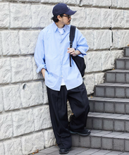 將圖片載入圖庫檢視器 Freak&#39;s Store / Wide Silhouette Staple Twill Easy Slacks/Wide Slacks
