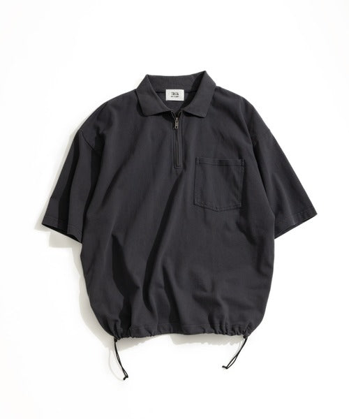 WETTEMPT / HALF ZIP PIGMENT POLO / ハーフジップピグメントポロ