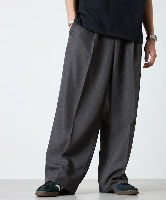 Freak's Store / Wide Silhouette Staple Twill Easy Slacks/Wide Slacks