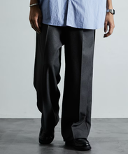 將圖片載入圖庫檢視器 Freak&#39;s Store / Wide Silhouette Staple Twill Easy Slacks/Wide Slacks
