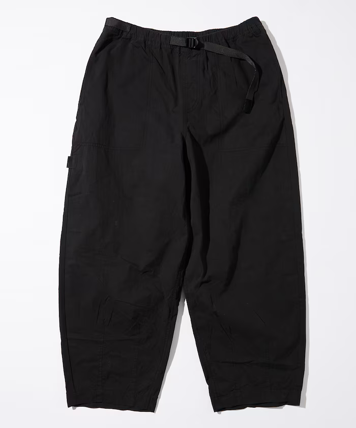 Freak's Store  / Loose-fit cotton nylon waving Belt cropped Pants