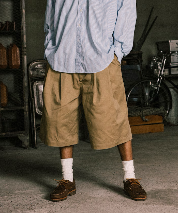 Freak's Store / RED KAP 別注 2TUCK BAGGY WIDE TWILL SHORTS PANTS