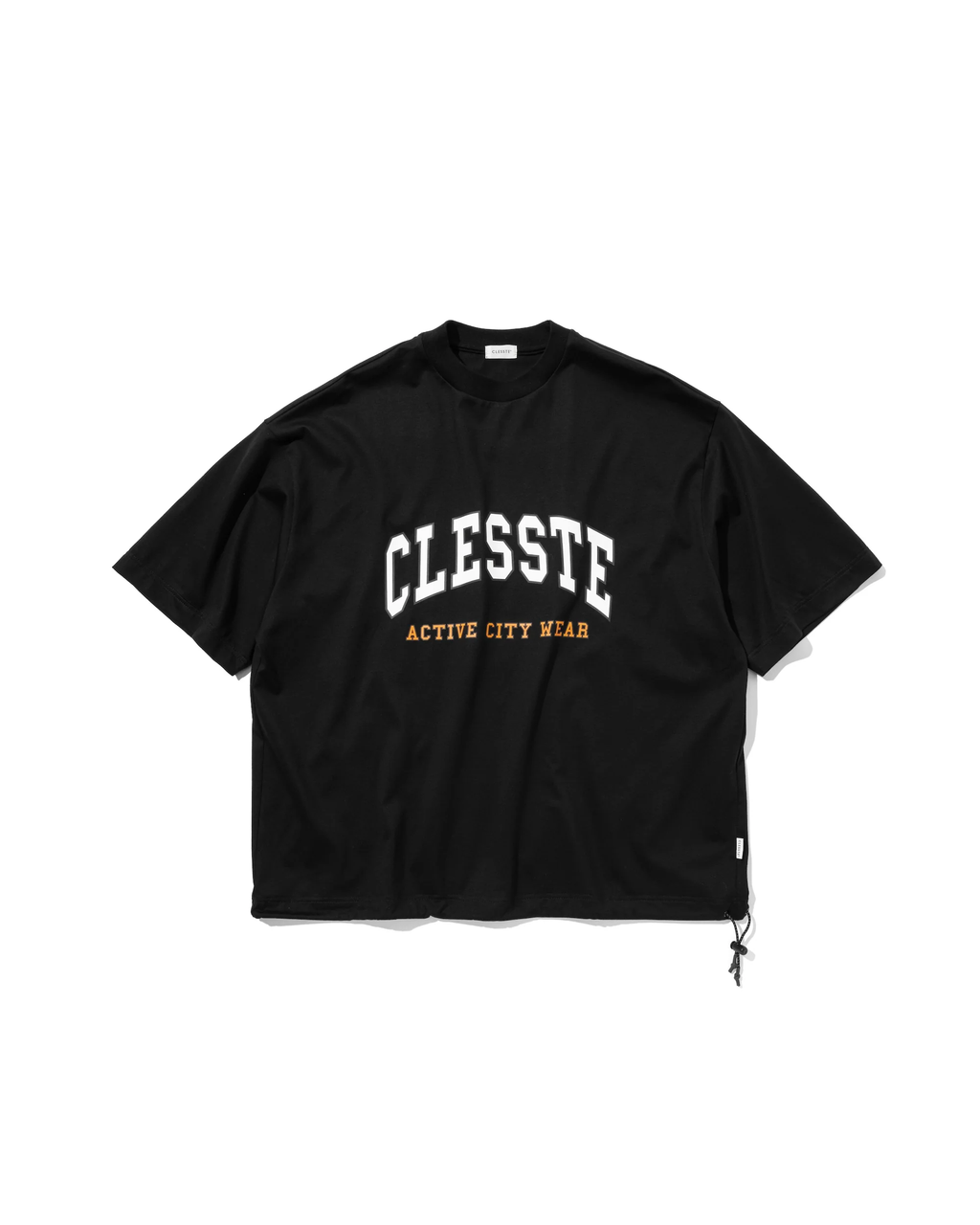 24SS Clesste / “COLLEGE LOGO” MASSIVE T-SHIRT WITH DRAWSTRINGS