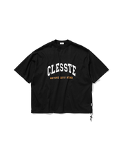 將圖片載入圖庫檢視器 24SS Clesste / “COLLEGE LOGO” MASSIVE T-SHIRT WITH DRAWSTRINGS
