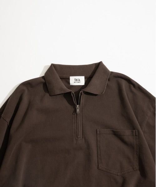 WETTEMPT / HALF ZIP PIGMENT POLO / ハーフジップピグメントポロ