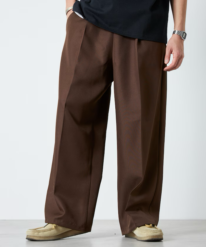 Freak's Store / Wide Silhouette Staple Twill Easy Slacks/Wide Slacks