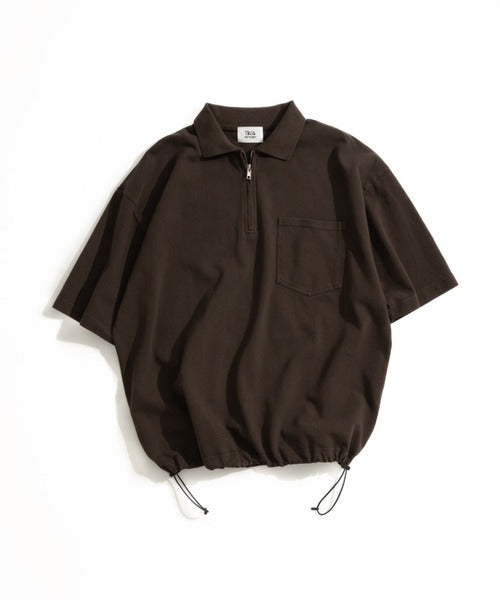 WETTEMPT / HALF ZIP PIGMENT POLO / ハーフジップピグメントポロ