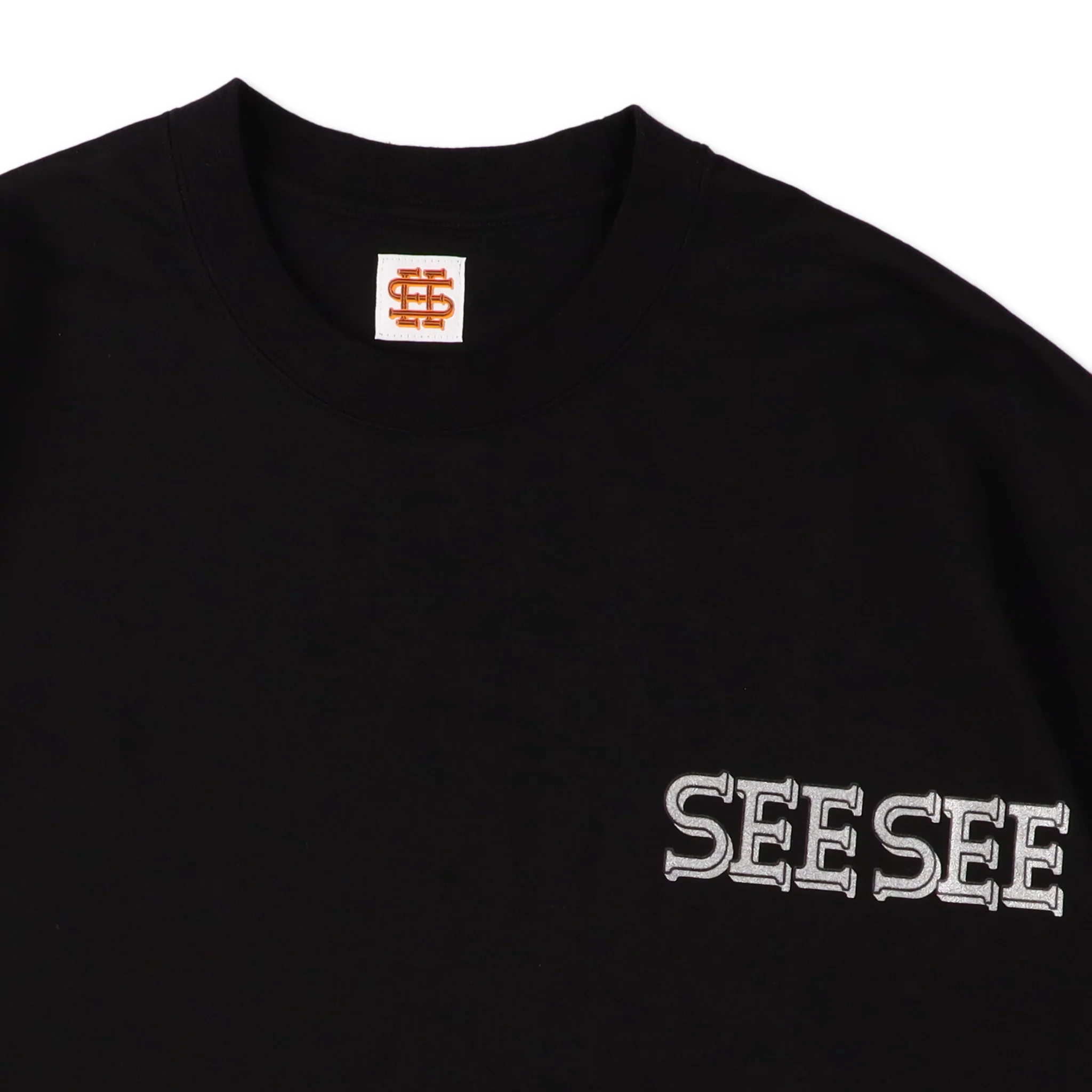 SEE SEE SUPER BIG FLAT TEE REFLECTOR FONT LOGO【10-2】【10-3】