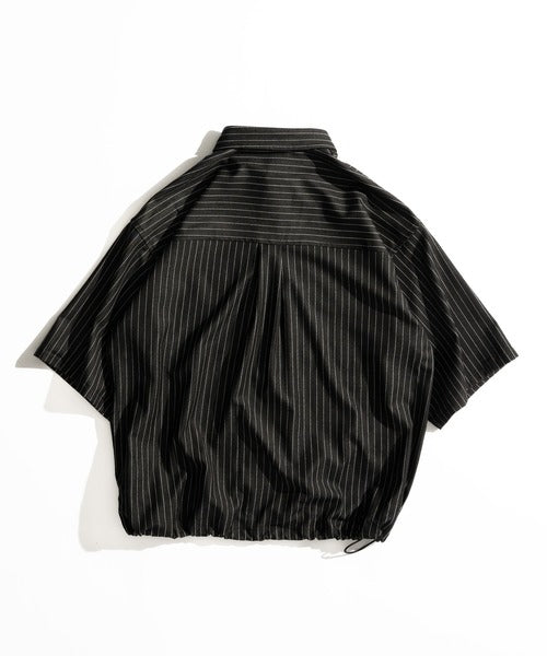 WETTEMPT / DUNGAREE STRIPE DRAW CORD SHIRT /ダンガリーストライプドローコードシャツ