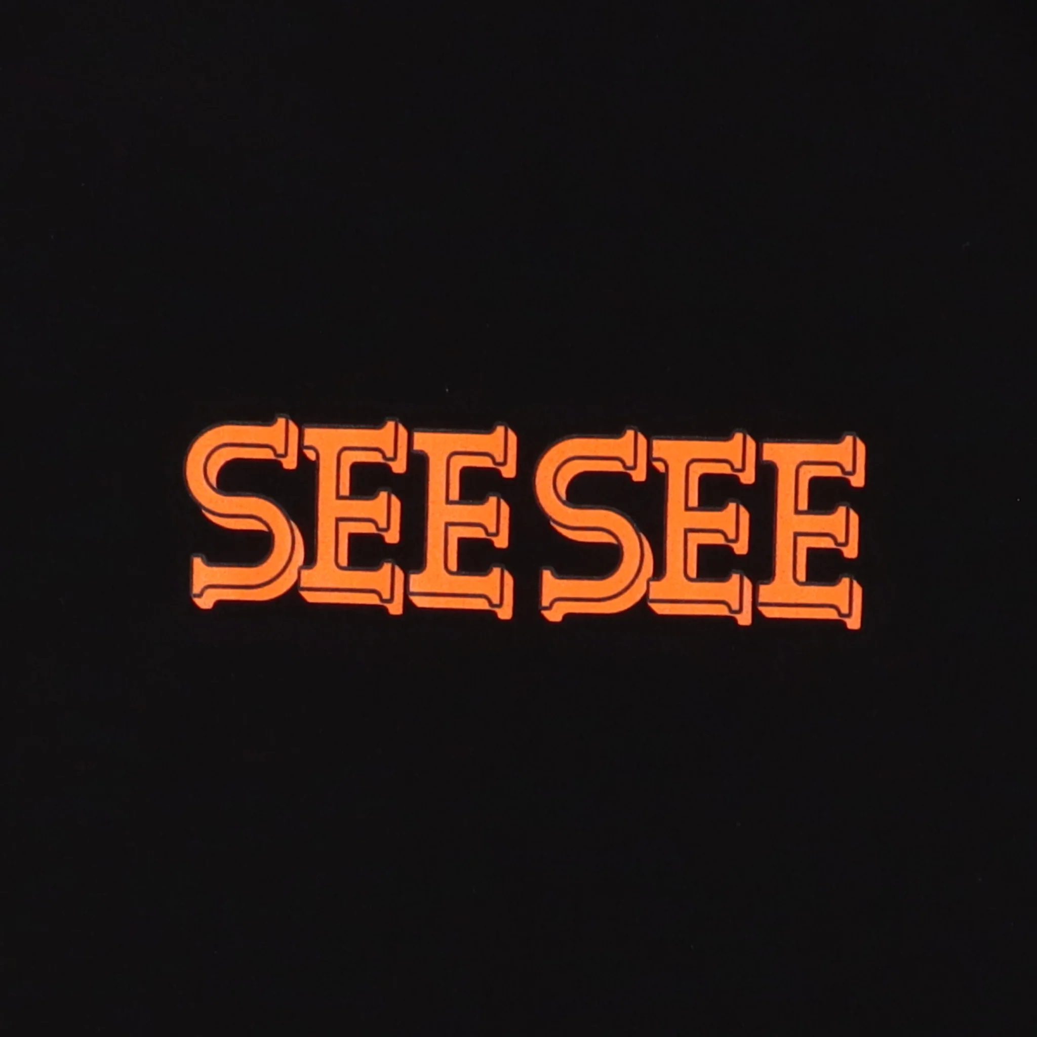 SEE SEE 【11-2】SEE SEE SUPER BIG FLAT TEE OFFICIAL FONT LOGO【BLACK】