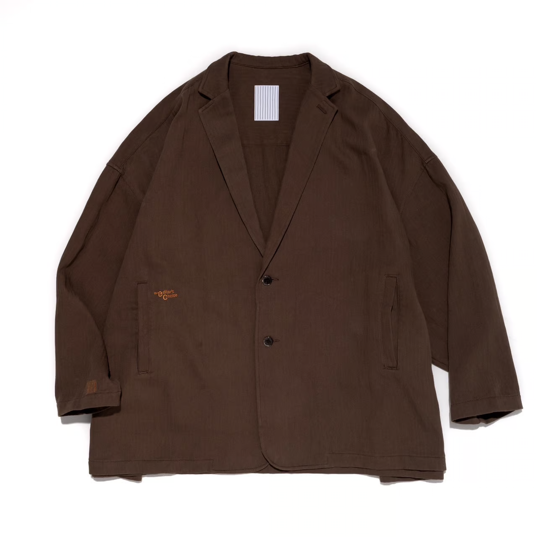 S.F.C / S.F.C x the e_C HERRINGBONE SHIRTS JACKET【BROWN】